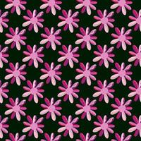 Seamless pattern with decorative flowers. Floral vector background.