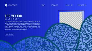 Abstract blue background of doodle shapes, lines on website template background. Minimalist wavy background. vector