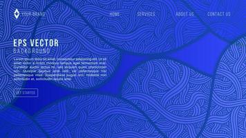 Abstract blue background of doodle shapes, lines on website template background. Minimalist wavy background. vector