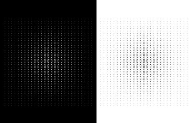 Circle halftone free, Monocromy Star halftone effect vector free, Abstract dotted circles