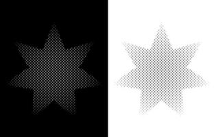 Circle halftone free, Monocromy Star halftone effect vector free, Abstract dotted circles