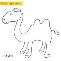 Coloring animal worksheet page. Educational printable colouring worksheet. Preschool worksheet. Vector file.