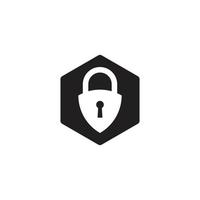 padlock logo icon vector