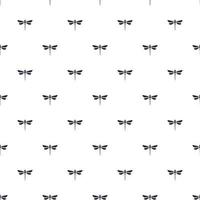 Seamless vector illustration. Pattern with silhouettes dragonfly pattern upward on white background
