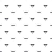 Seamless vector illustration. Pattern with silhouettes dragonfly pattern upward on white background