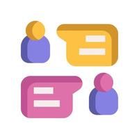 discussion icon for your website, mobile, presentation, and logo design. vector