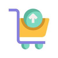 icono de carrito de compras para su sitio web, móvil, presentación y diseño de logotipo. vector