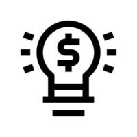 icono de idea financiera para su sitio web, móvil, presentación y diseño de logotipo. vector