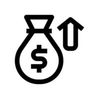 money bag icon for your website, mobile, presentation, and logo design. vector