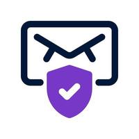 icono de protección de correo electrónico para su sitio web, móvil, presentación y diseño de logotipo. vector
