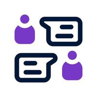 discussion icon for your website, mobile, presentation, and logo design. vector