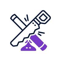 hand saw icon for your website, mobile, presentation, and logo design. vector