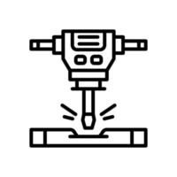 jackhammer icon for your website, mobile, presentation, and logo design. vector