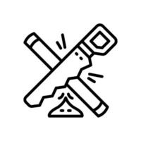 hand saw icon for your website, mobile, presentation, and logo design. vector