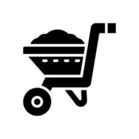 wheelbarrow icon for your website, mobile, presentation, and logo design. vector