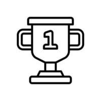 icono de trofeo para su sitio web, móvil, presentación y diseño de logotipo. vector