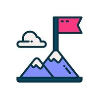 icono de montaña para su sitio web, móvil, presentación y diseño de logotipo. vector