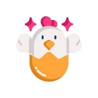 icono de pollo para su sitio web, móvil, presentación y diseño de logotipo. vector