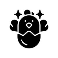 icono de pollo para su sitio web, móvil, presentación y diseño de logotipo. vector