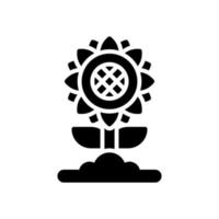 icono de girasol para su sitio web, móvil, presentación y diseño de logotipo. vector