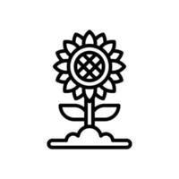 icono de girasol para su sitio web, móvil, presentación y diseño de logotipo. vector