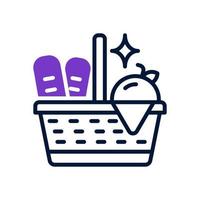 picnic basket icon for your website, mobile, presentation, and logo design. vector