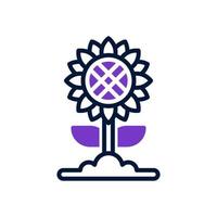 icono de girasol para su sitio web, móvil, presentación y diseño de logotipo. vector