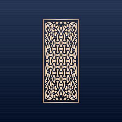 invitations with laser cut - Gold islamic ornament patterns collection - Laser cut square ornamental panels set. cabinet fretwork screen- metal design- wood carving- Vector decorative die cut