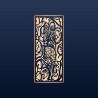invitaciones con corte láser - colección de patrones de adornos islámicos dorados - juego de paneles ornamentales cuadrados cortados por láser. pantalla de trastes del gabinete- diseño de metal- talla de madera- troquelado decorativo vectorial vector