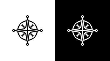 compass logo monogram black and white icon illustration style Designs templates vector