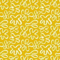 Simple vector texture with hand drawn ink shapes. Ink doodles seamless pattern. Organic shapes minimalistic background