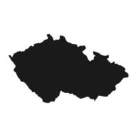 Highly detailed Czechia map with borders isolated on background vector