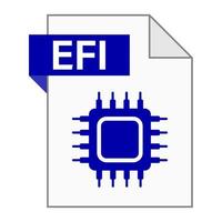 diseño plano moderno de icono de archivo efi para web vector