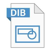 Modern flat design of DIB file icon for web vector