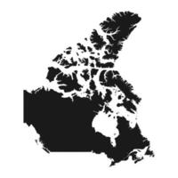 Canadá mapa muy detallado con bordes aislados en segundo plano. vector