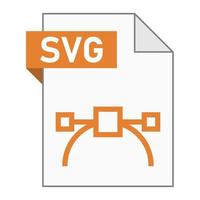 Modern flat design of SVG file icon for web vector