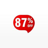 87 discount, Sales Vector badges for Labels, , Stickers, Banners, Tags, Web Stickers, New offer. Discount origami sign banner.