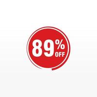 89 discount, Sales Vector badges for Labels, , Stickers, Banners, Tags, Web Stickers, New offer. Discount origami sign banner.