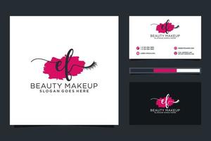 Initial AF Feminine logo collections and business card templat Premium Vector