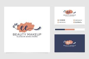 Initial EE Feminine logo collections and business card templat Premium Vector