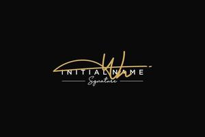 Initial WN signature logo template vector. Hand drawn Calligraphy lettering Vector illustration.