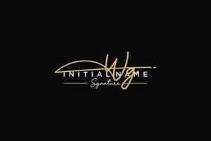 Initial WG signature logo template vector. Hand drawn Calligraphy lettering Vector illustration.