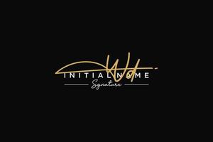 Initial WD signature logo template vector. Hand drawn Calligraphy lettering Vector illustration.