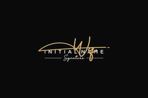 Initial WQ signature logo template vector. Hand drawn Calligraphy lettering Vector illustration.