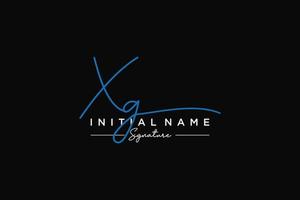 Initial XG signature logo template vector. Hand drawn Calligraphy lettering Vector illustration.