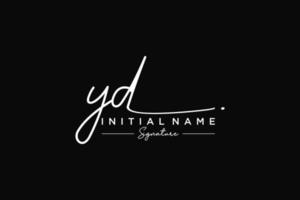 Initial YD signature logo template vector. Hand drawn Calligraphy lettering Vector illustration.