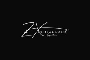 Initial ZX signature logo template vector. Hand drawn Calligraphy lettering Vector illustration.