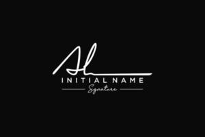 Initial AL signature logo template vector. Hand drawn Calligraphy lettering Vector illustration.