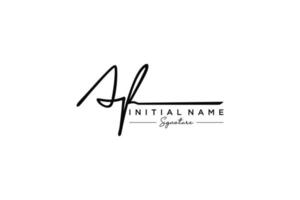 Initial AF signature logo template vector. Hand drawn Calligraphy lettering Vector illustration.