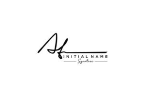 Initial AT signature logo template vector. Hand drawn Calligraphy lettering Vector illustration.